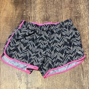 Victoria's Secret Black and Pink Chevron Athletic Shorts